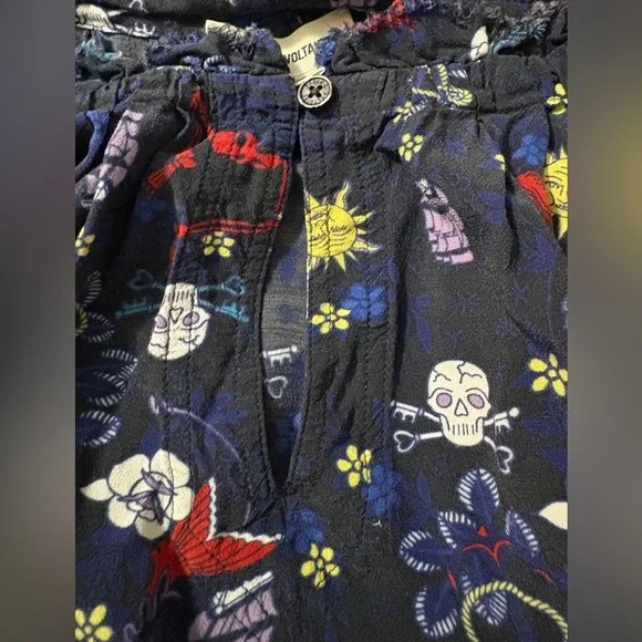 Zadig & Voltaire Theresa Tatoo Pirate Print, Viscose Blue Blouse. Relaxed fit. - Picture 15 of 16